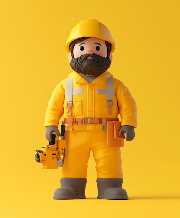 Yellow Construction Character