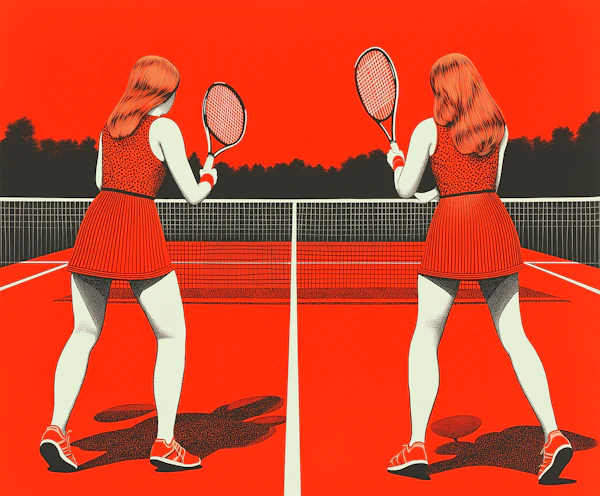 Red Tennis Duel