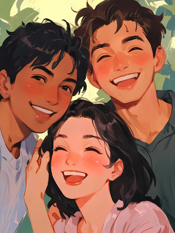 Joyful Group Illustration
