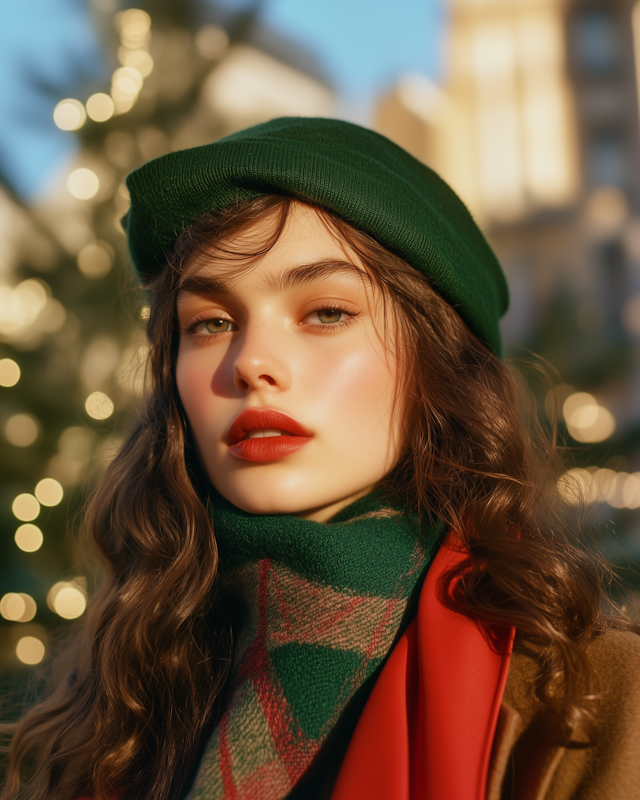 Festive Portrait of a Young Woman