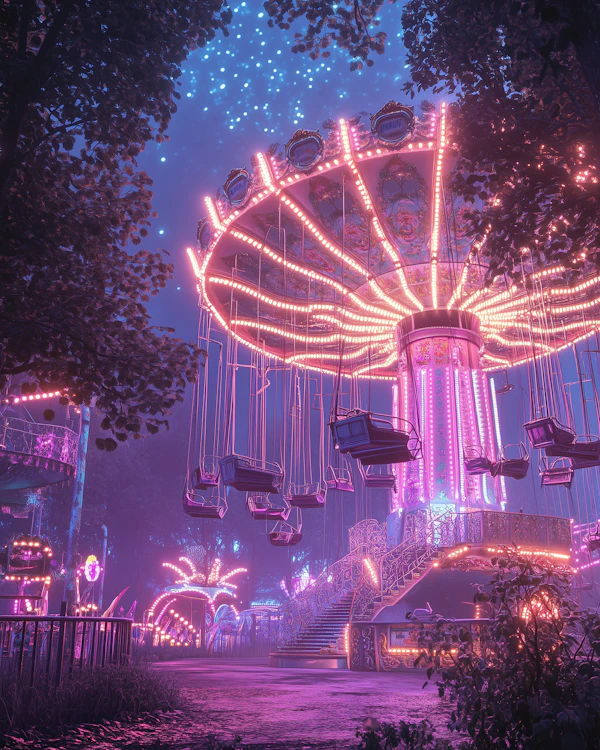Neon Swing Carousel