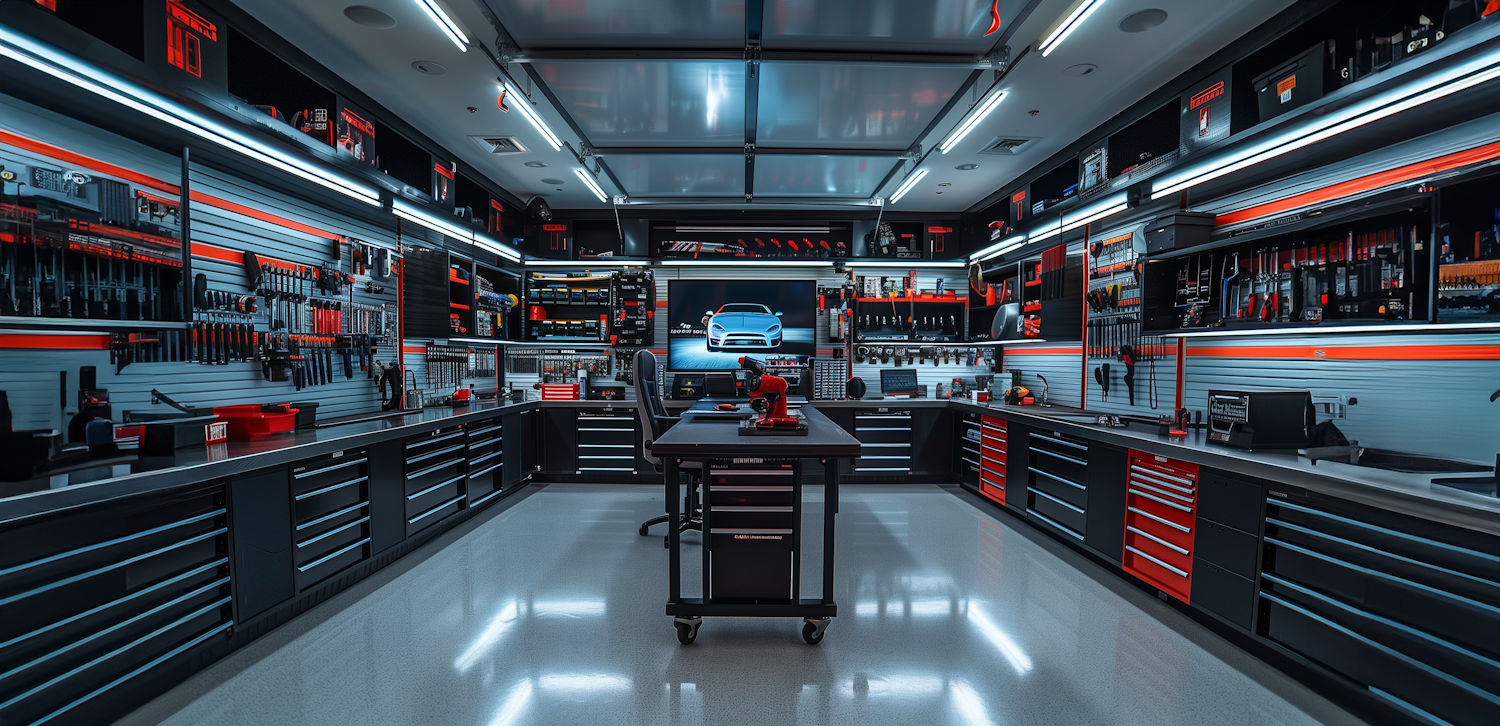 Modern and Professional Garage Workspace