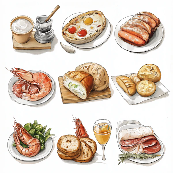 Delicious Food Grid