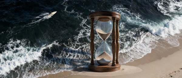 Surreal Beach Hourglass