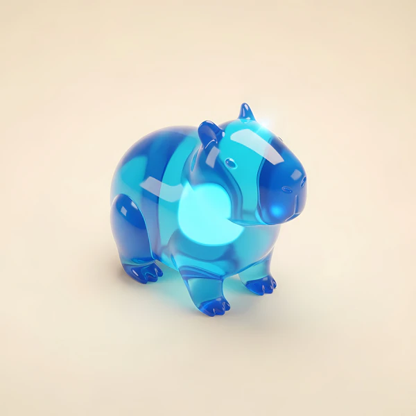 Translucent Capybara Art