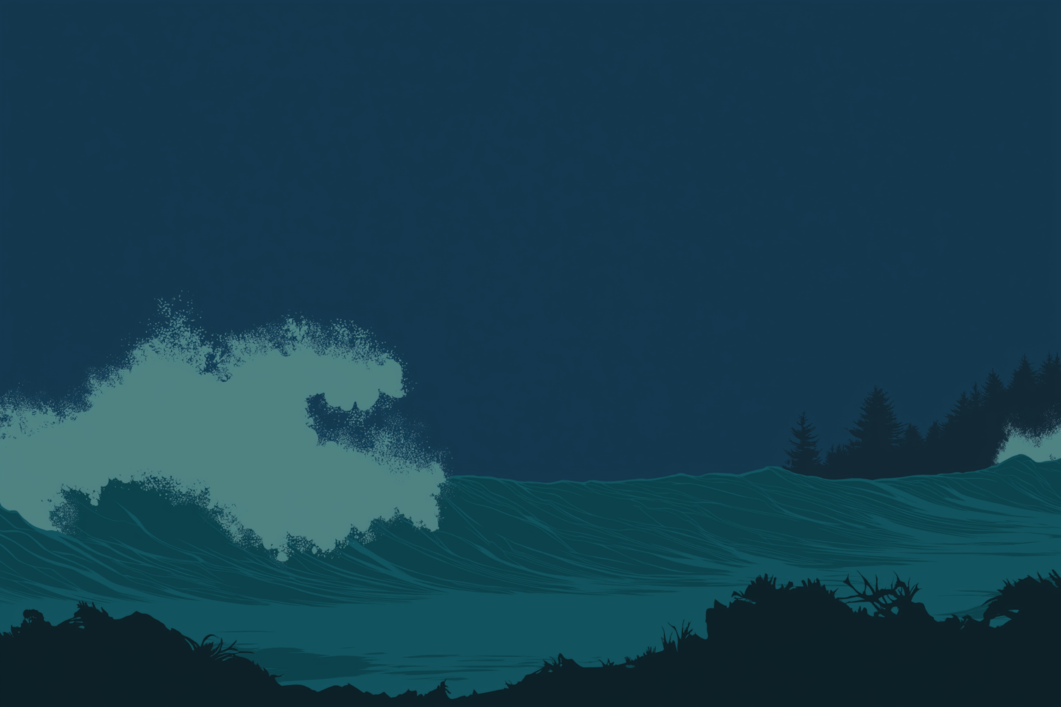 Stylized Ocean Wave