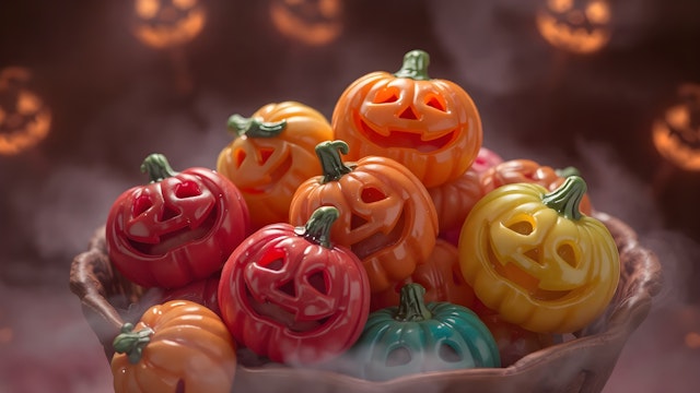 Vibrant Jack-o'-Lanterns