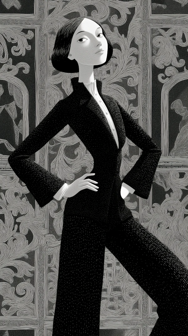 Elegant Monochrome Portrait