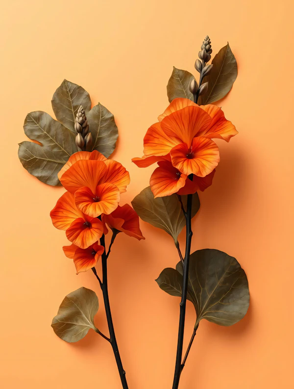 Orange Flowers Display