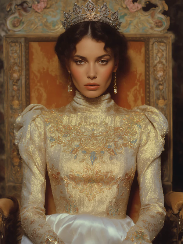 Regal Woman on Throne
