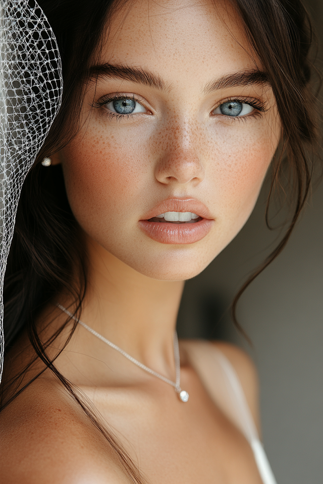 Freckled Woman Portrait