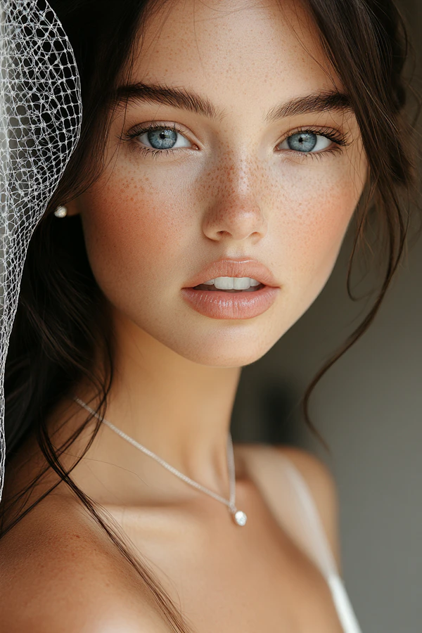 Freckled Woman Portrait