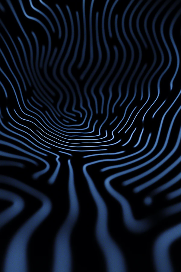 Glowing Blue Abstract Lines