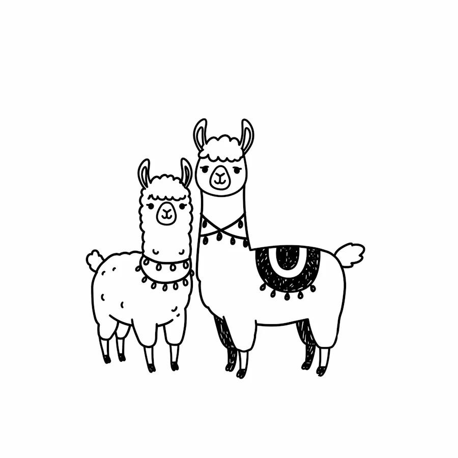 Festive Llama Duo