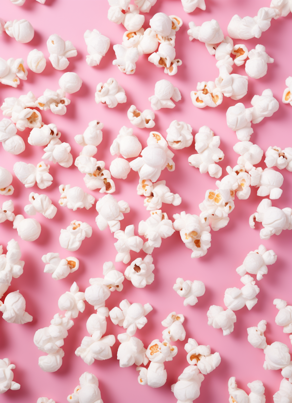 Popcorn Scattered on Pink