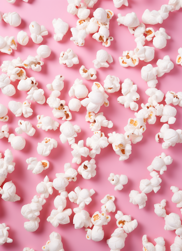 Popcorn Scattered on Pink