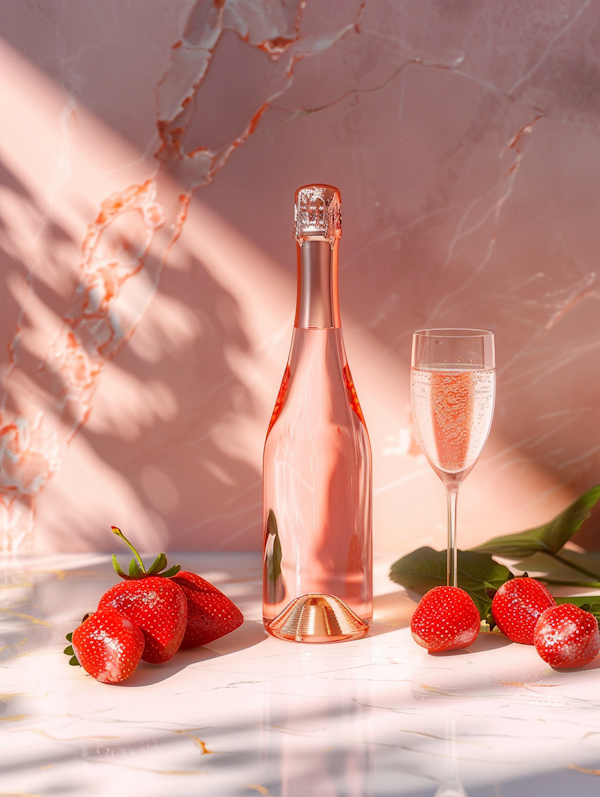 Elegant Champagne and Strawberries