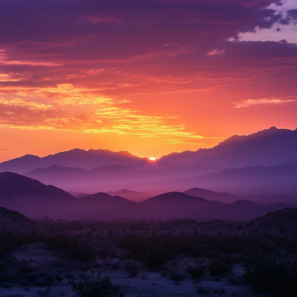 Desert Sunset Landscape
