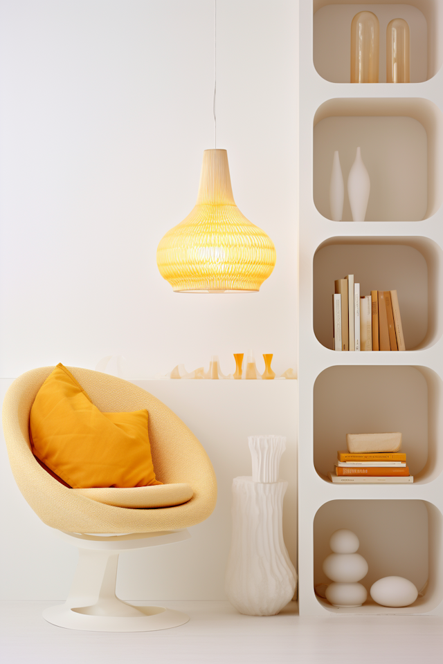 Contemporary Serenity with a Pop of Yellow