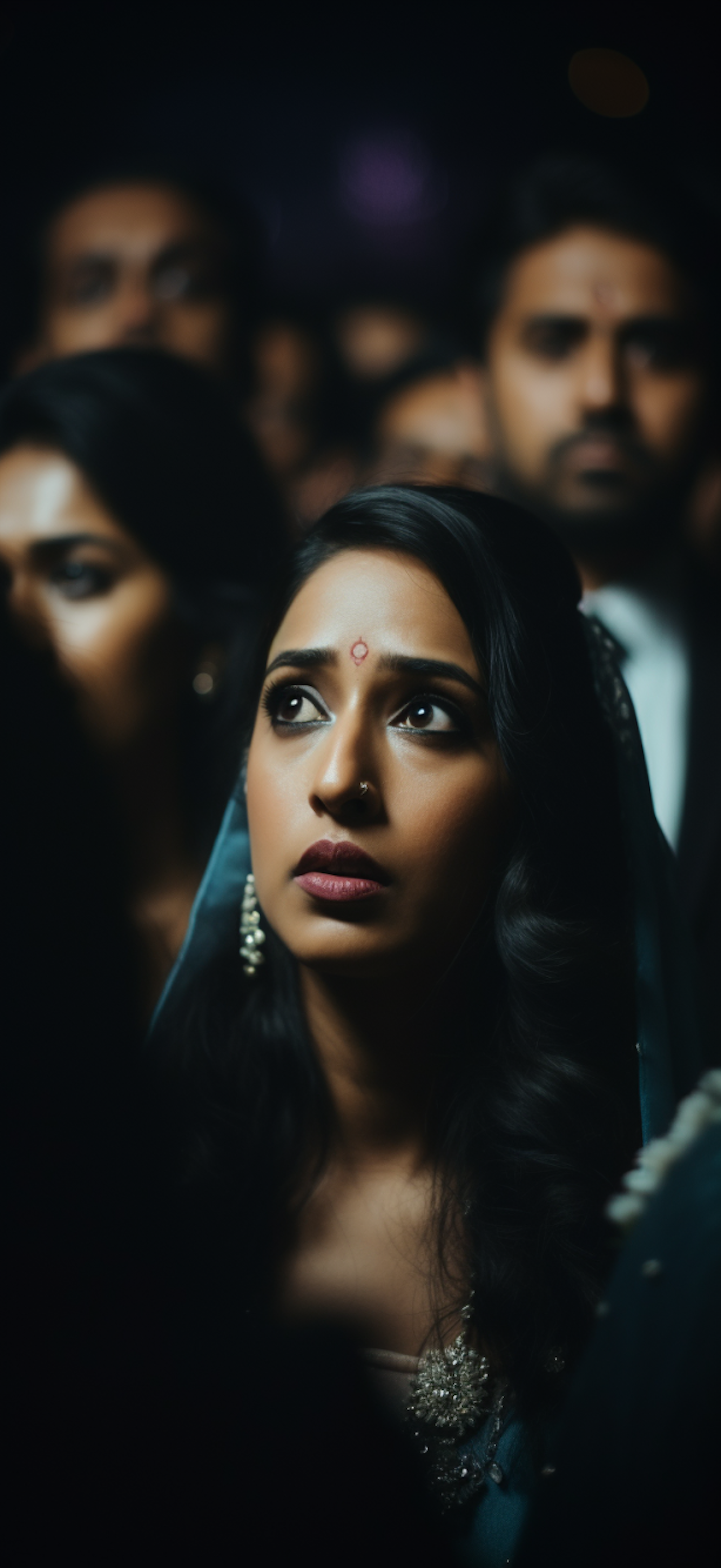 Contemplative Elegance: South Asian Woman in Traditional Attire