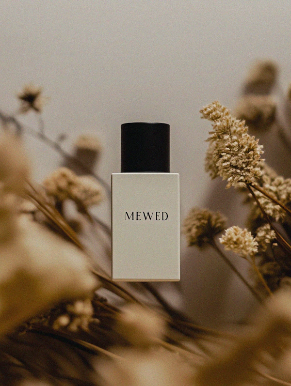 Minimalist Perfume Bottle with Dried Flowers