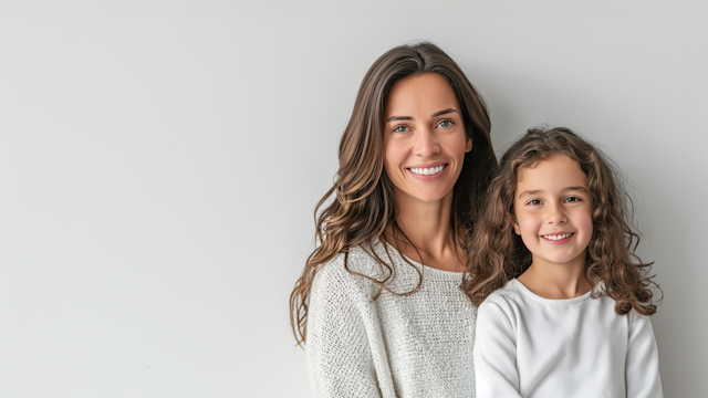 Mother and Daughter's Joyful Moment