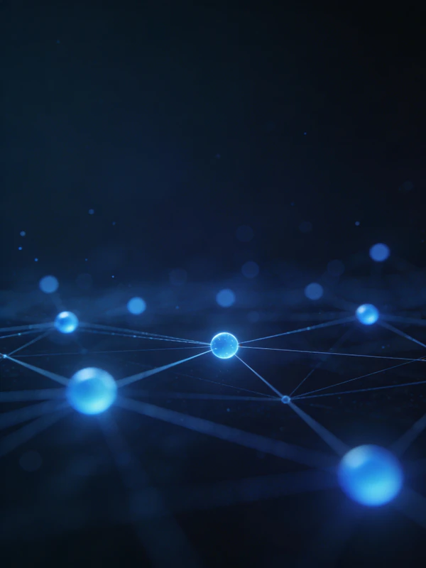 Glowing Blue Network