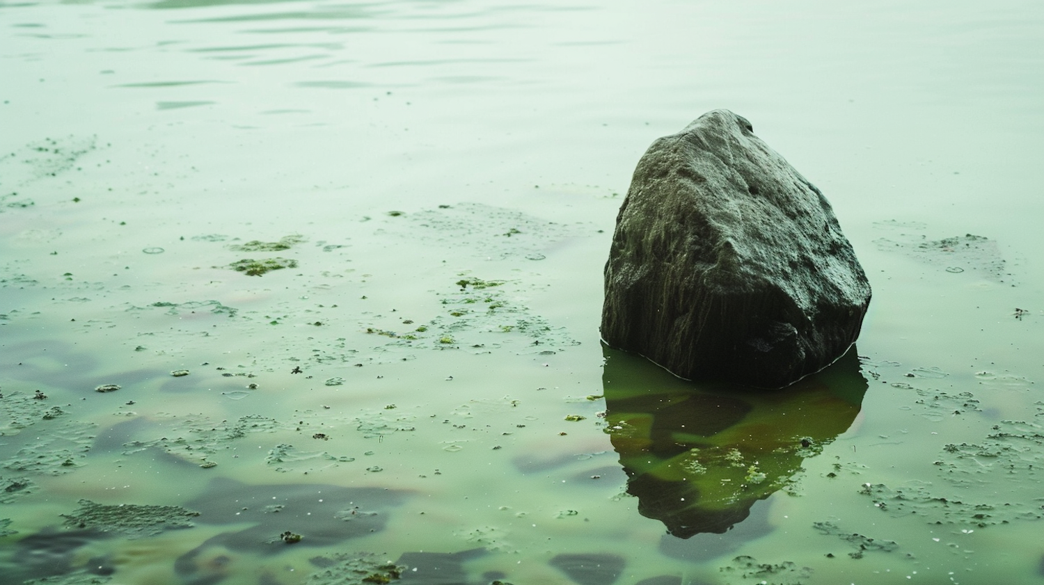 Rock in Tranquil Waters