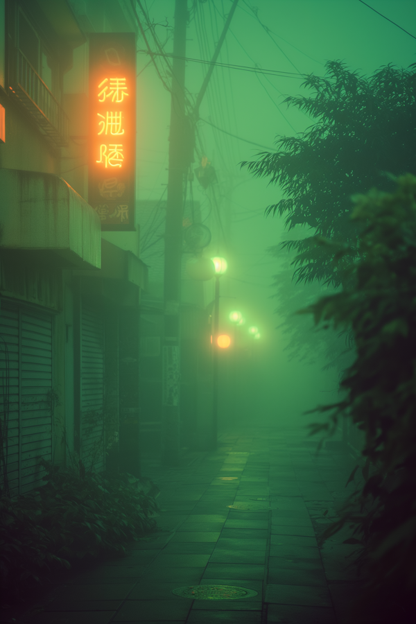 Misty Urban Street
