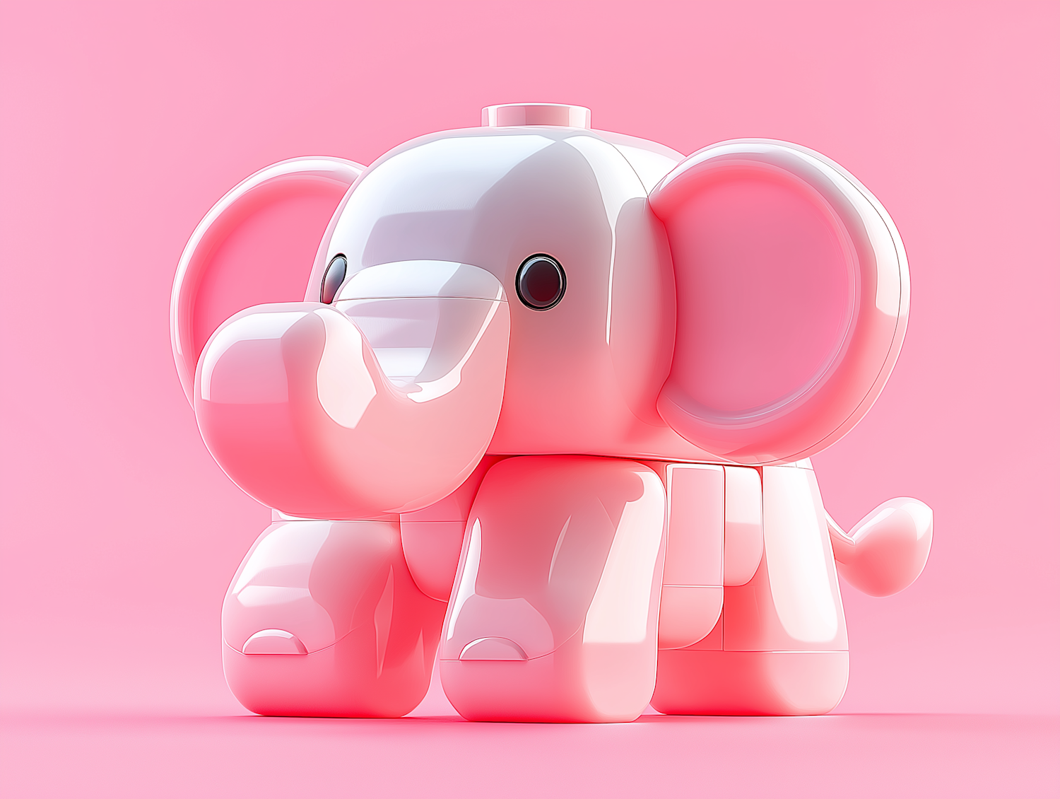 Cartoon Elephant 3D Model