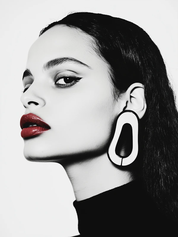 Modern Black-and-White Portrait