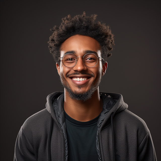 Stylish Afro-Sporting Man with a Radiant Smile