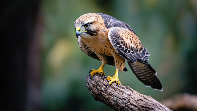 Majestic Perched Falcon