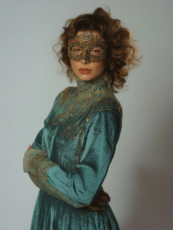 Elegant Masquerade Portrait