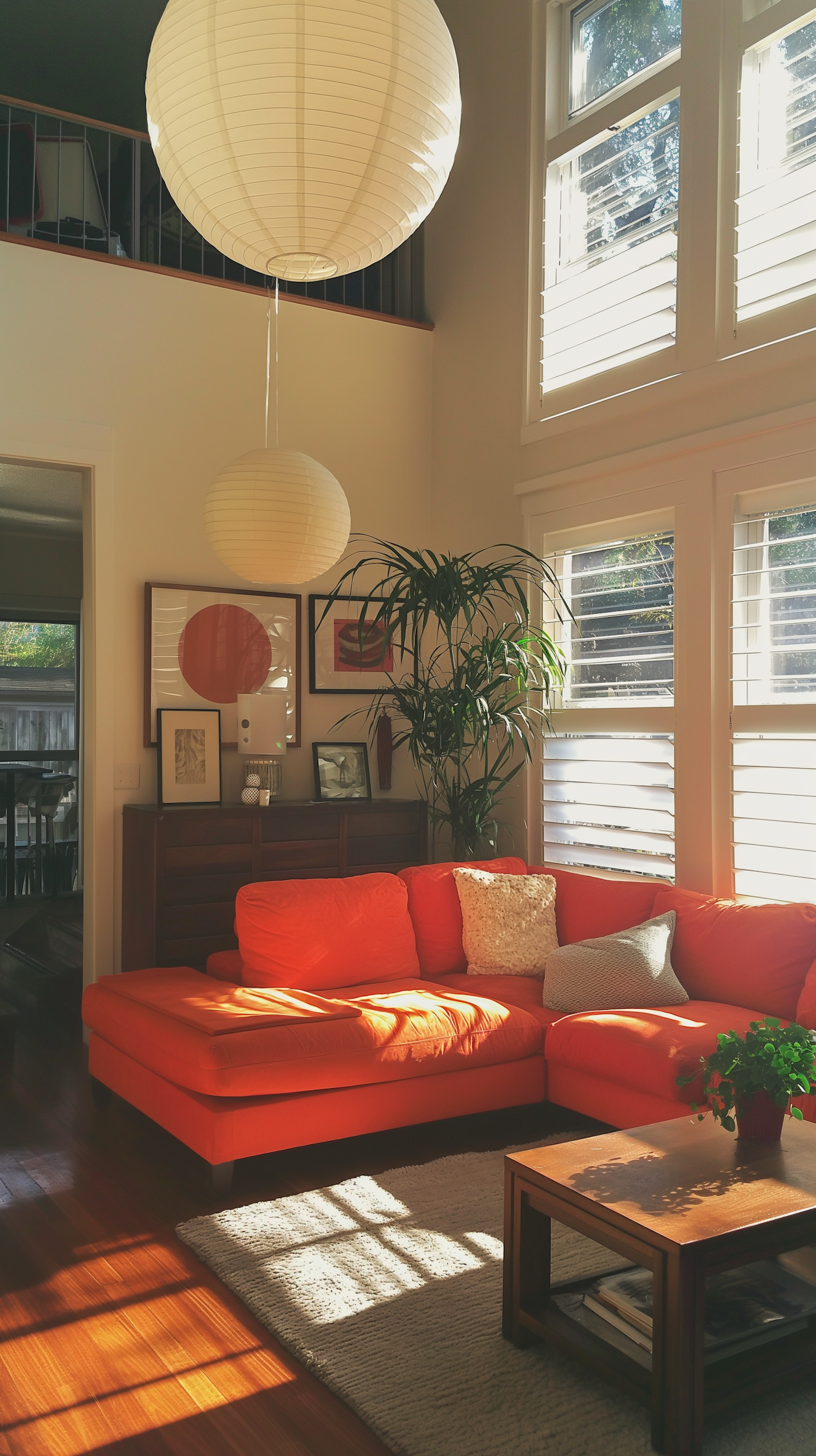 Warmly Lit Cozy Living Room