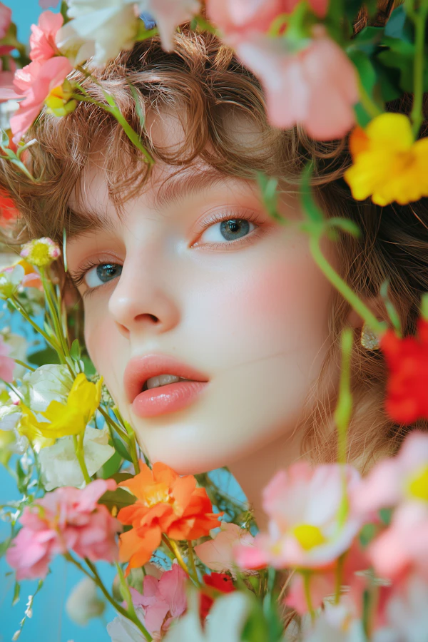 Floral Portrait Close-Up