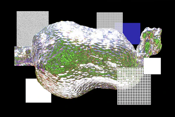 Abstract Iridescent Form
