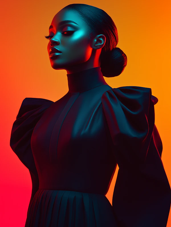 Elegant Black Woman Portrait
