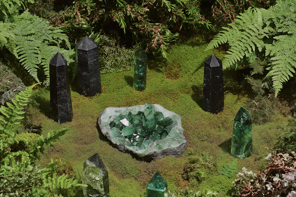 Mystical Green Crystal Display