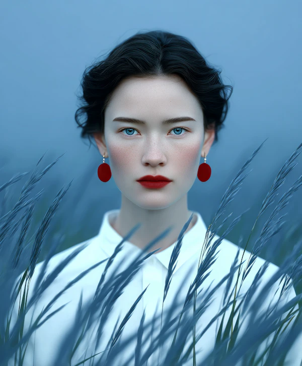 Portrait in Blue Field