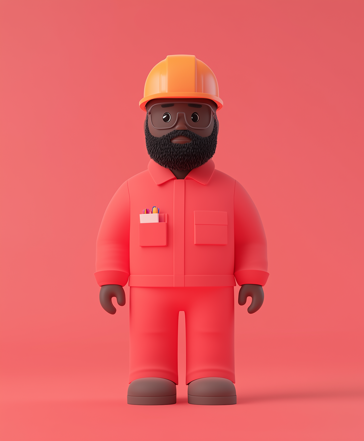 Stylized Toy Workman Figure