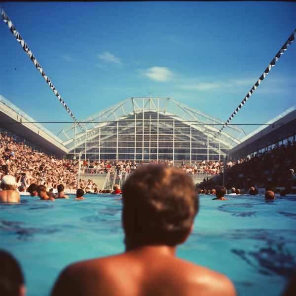 First-Person Perspective at Aquatic Sports Event