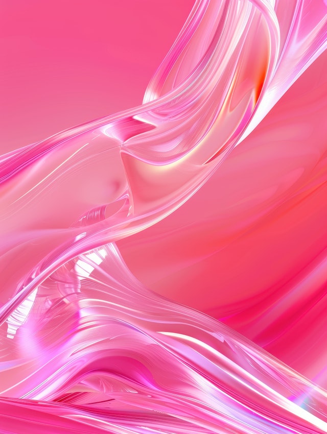 Abstract Pink Ribbon Composition