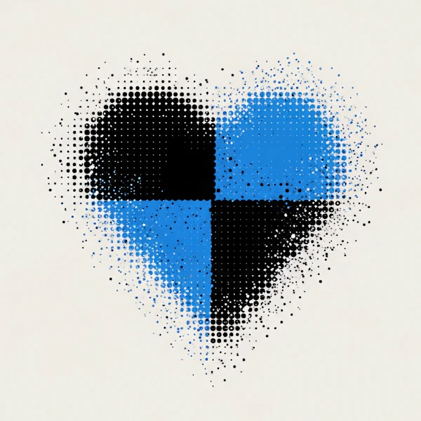 Halftone Heart Design