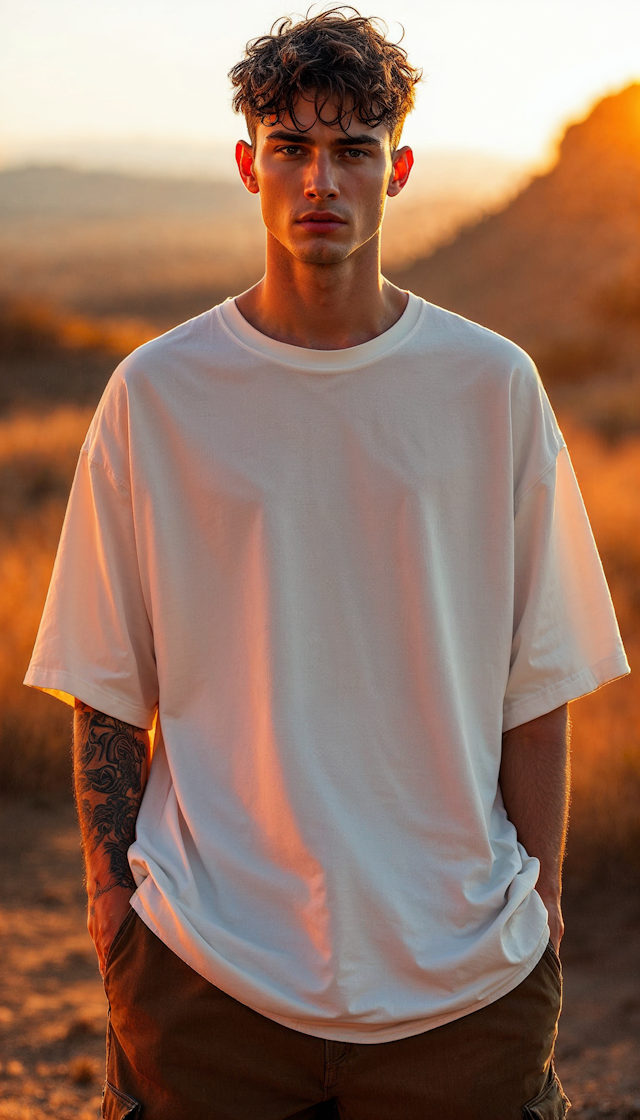 Young Man at Sunset