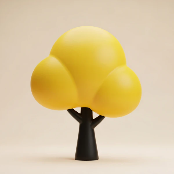 Minimalist Yellow Tree