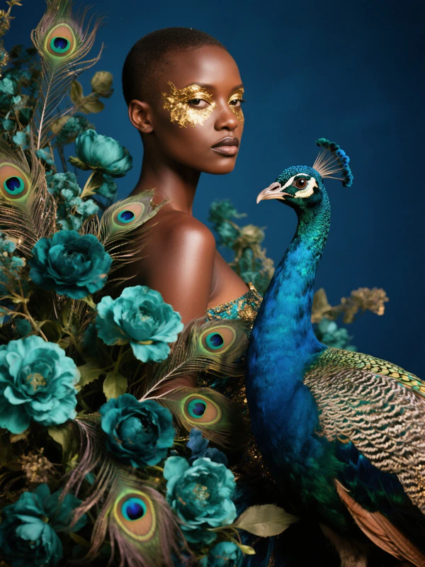Elegant Peacock Portrait