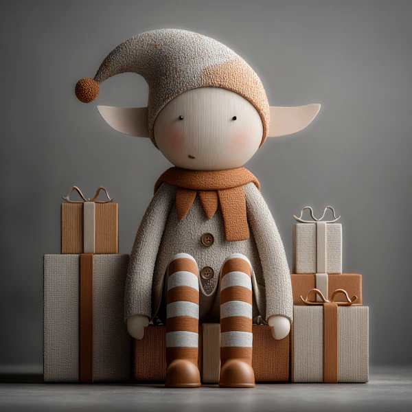 Elf with Gift Boxes