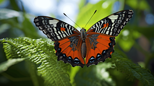 Butterfly on Leaf