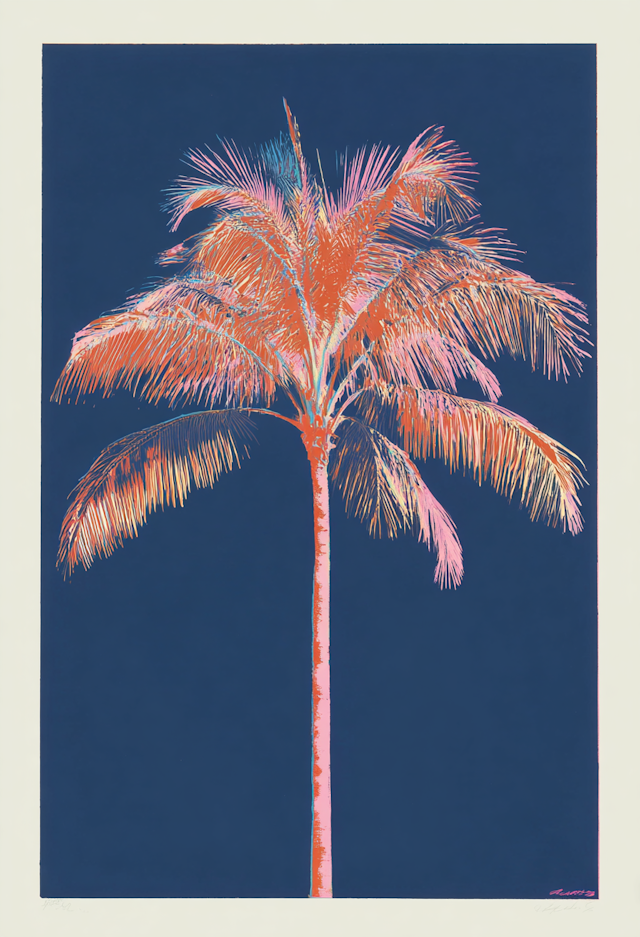 Colorful Palm Tree Poster